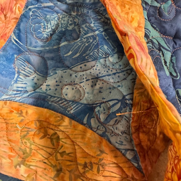 Colorful Patchwork Quilt Hot-pad Wall Tapestries with Alaskan Outdoorsy Patterns - Picture 4 of 5